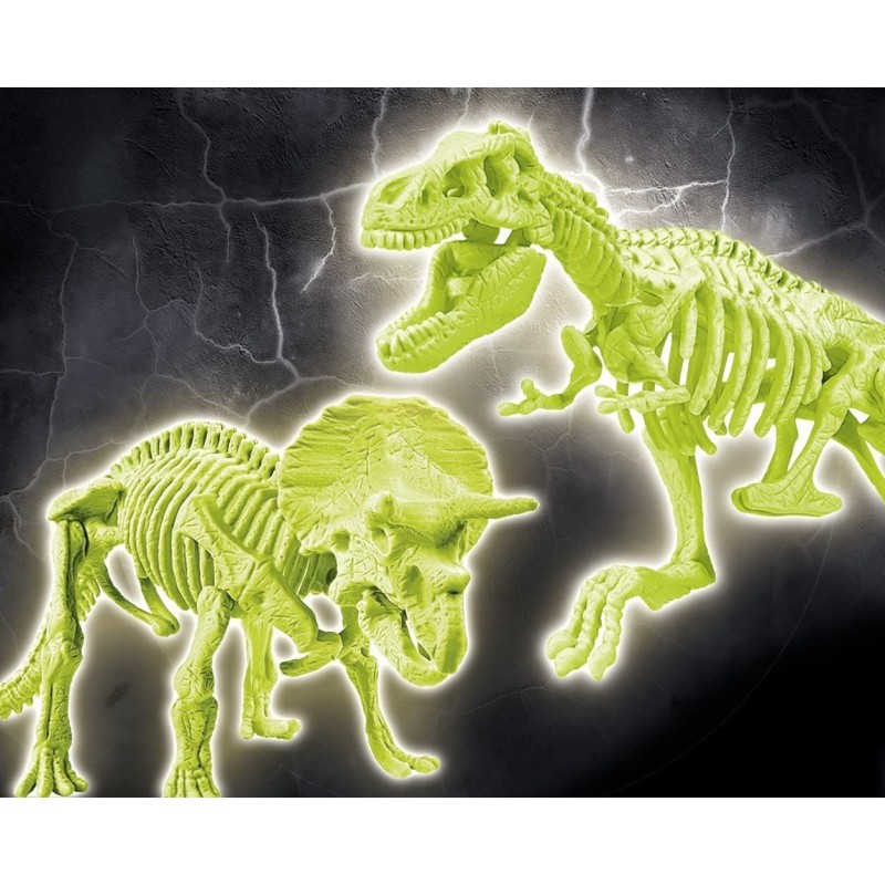 ARQUEOJUGANDO 2 EN 1 T-REX Y TRICERATOPS FLUORESCENTE