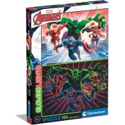 PUZZLE 104 PZAS MARVEL VENGADORES GLOWING LIGHTS