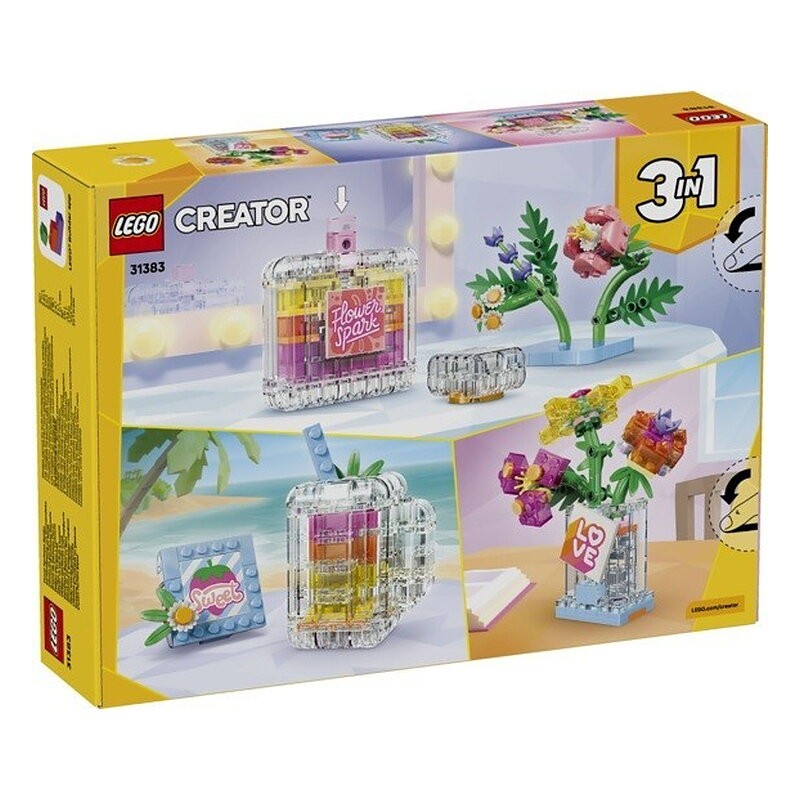 LEGO CREATOR 3 EN 1 - FRASCO DECORATIVO DE PERFUME FLORAL