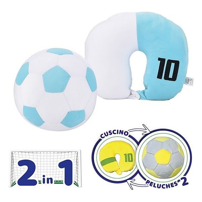 COJIN DE VIAJE PELUCHE BALÓN DE FUTBOLL SURTIDOS