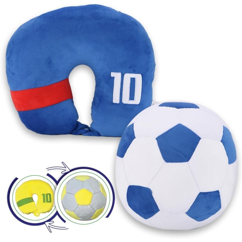 COJIN DE VIAJE PELUCHE BALÓN DE FUTBOLL SURTIDOS