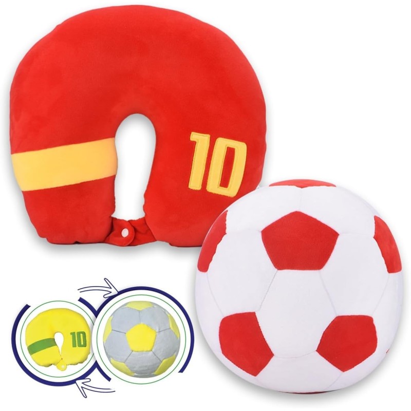 COJIN DE VIAJE PELUCHE BALÓN DE FUTBOLL SURTIDOS