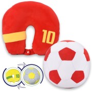 COJIN DE VIAJE PELUCHE BALÓN DE FUTBOLL SURTIDOS