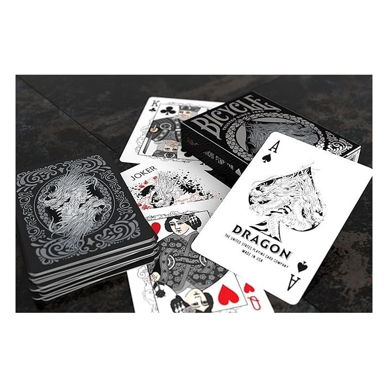 NAIPES - BARAJA BICYCLE DRAGON BLACK