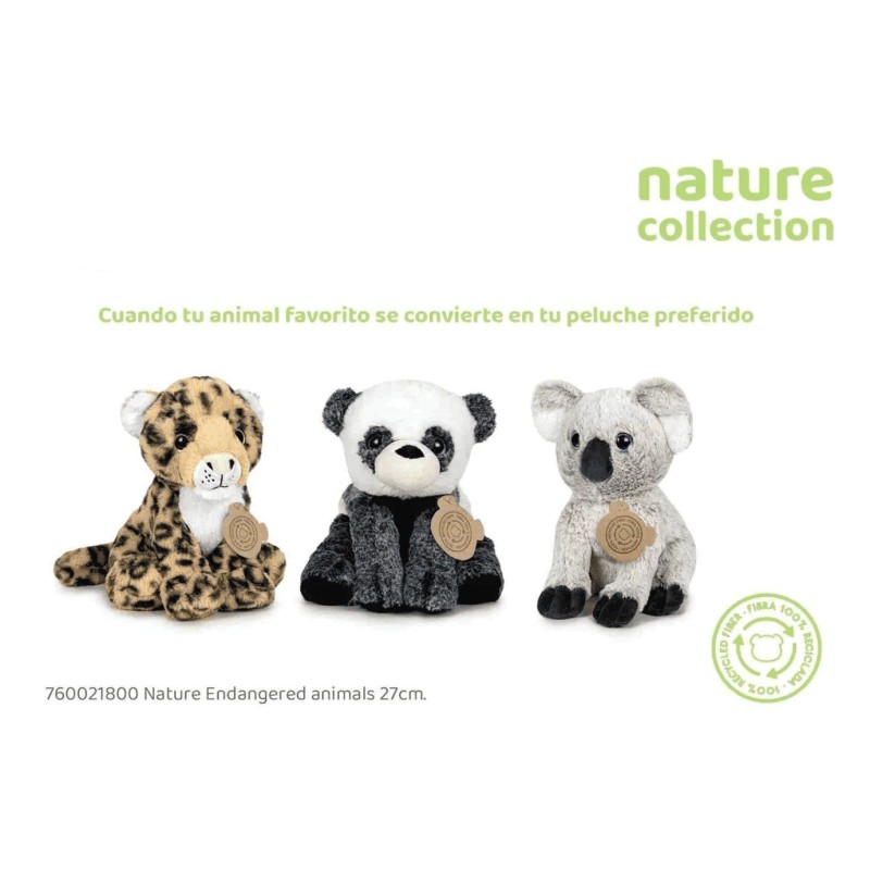 PELUCHE NATURE ENDANGERED ANIMALS SUTIDO 27 CM 3 MOD.