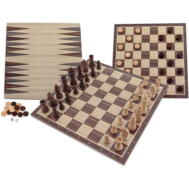 AJEDREZ DAMAS BACKGAMMON FSC 100%
