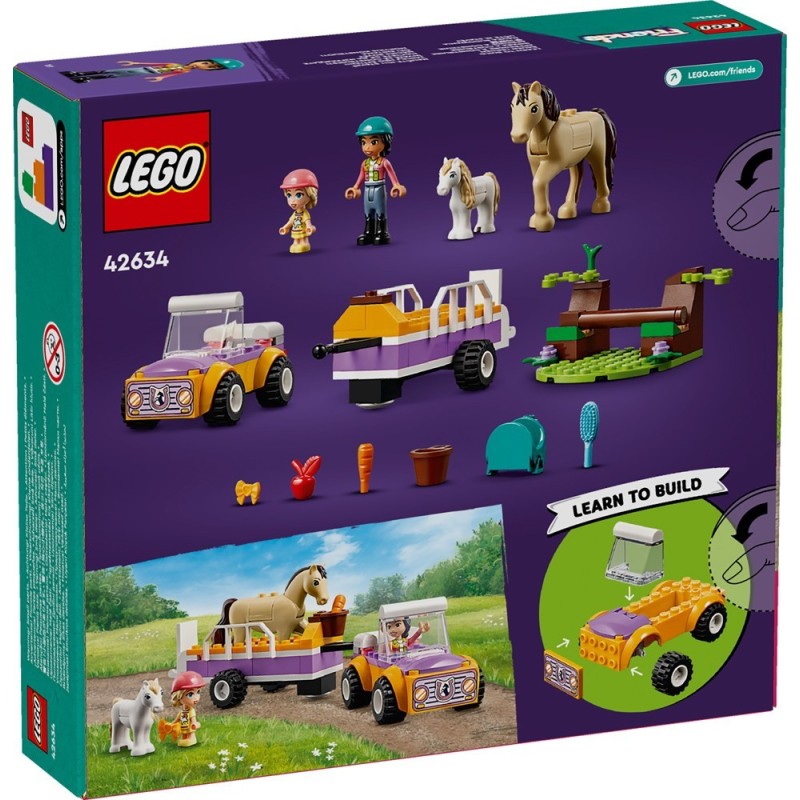 LEGO-42634 Remolque para Caballo y Poni