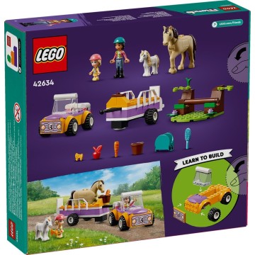 LEGO-42634 Remolque para Caballo y Poni