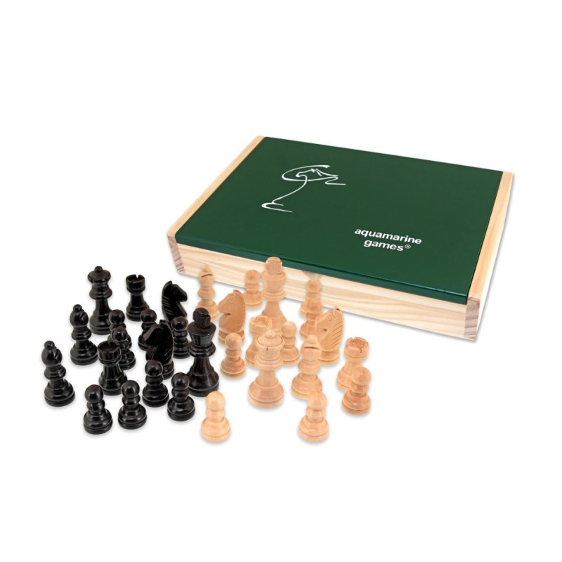 PIEZAS AJEDREZ STAUNTON 4 PLOMADAS NEGRO EN CAJA EXCLUSIVE
