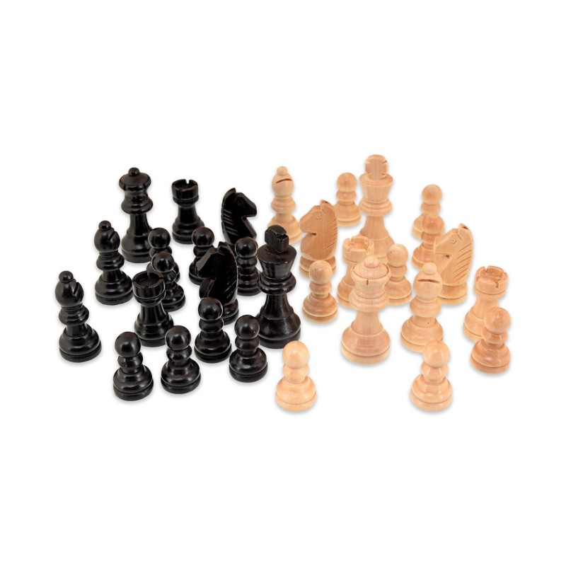PIEZAS AJEDREZ STAUNTON 4 PLOMADAS NEGRO EN CAJA EXCLUSIVE