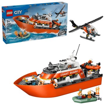 Barco y Helicóptero de Rescate de Guardacostas