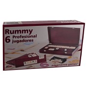 RUMMY PROFESIONAL 6 JUGADORES (ESTUCHE DE MADERA)