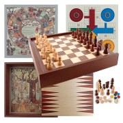 7 JUEGOS EN 1 FSC 100%: PARCHIS, OCA, AJEDREZ, ESCALERA, DAMAS, BACKGAMON Y DOMINÓ