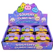 (PREPEDIDO) DISPLAY 12 DUMPLING SQUISHY GLITTER 8,5CM SURTIDO