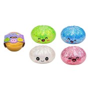 (PREPEDIDO) DISPLAY 12 DUMPLING SQUISHY GLITTER 8,5CM SURTIDO
