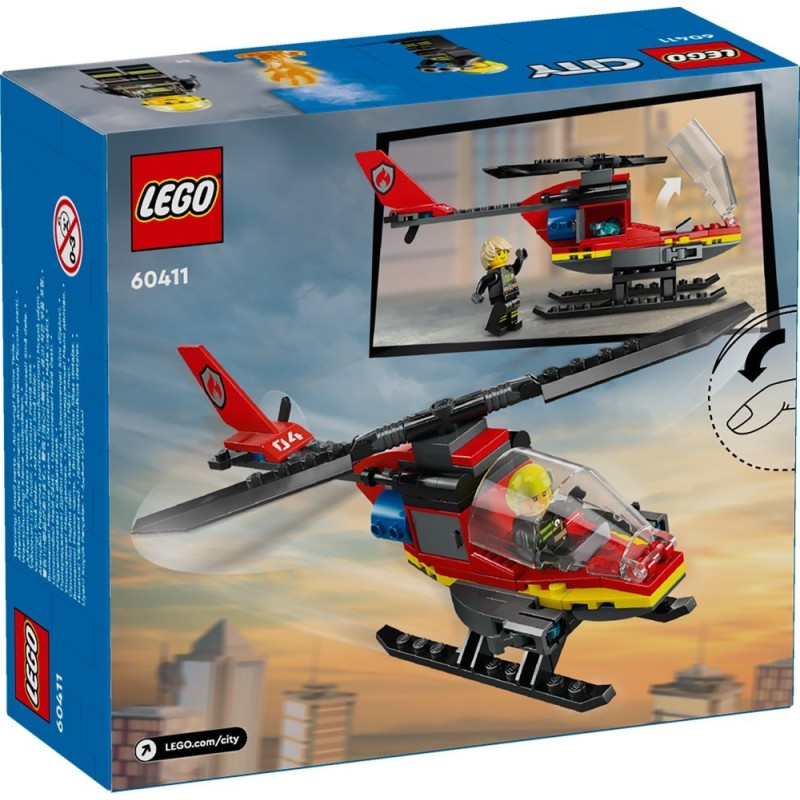 LEGO-60411 Helicóptero de Rescate de Bomberos