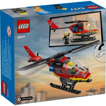 LEGO-60411 Helicóptero de Rescate de Bomberos