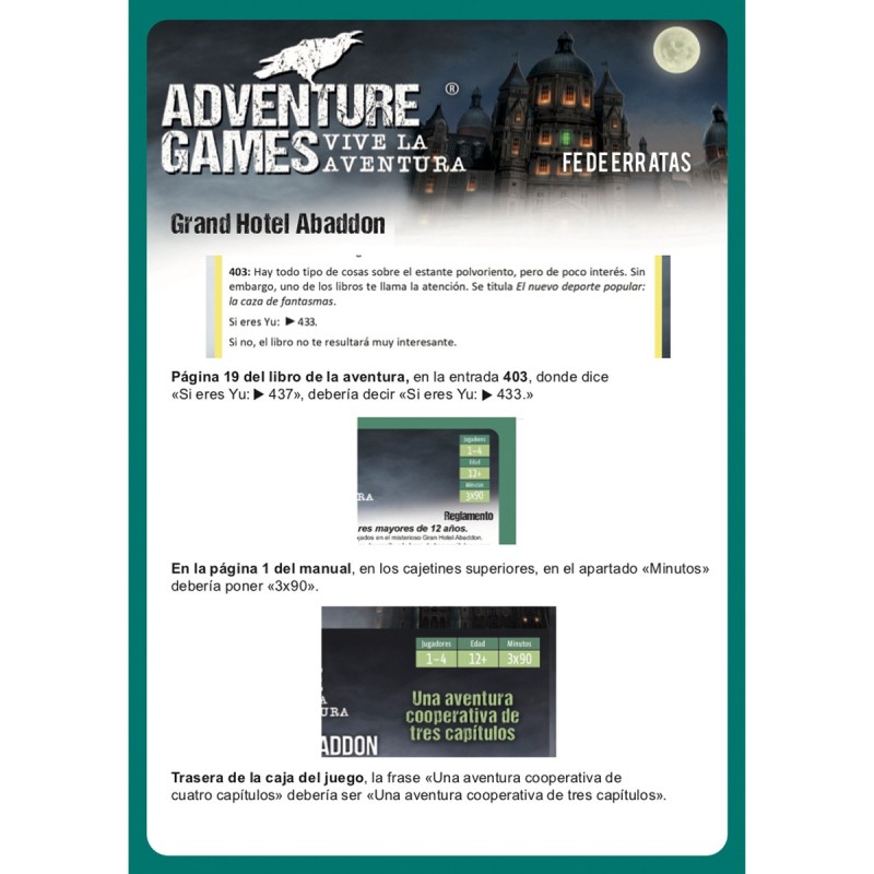 Adventure Games: Gran Hotel Abaddon