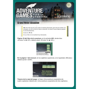Adventure Games: Gran Hotel Abaddon