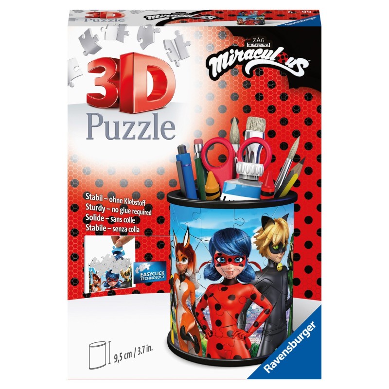 Puzzle 3D - Shaped: Portalápices Miraculous