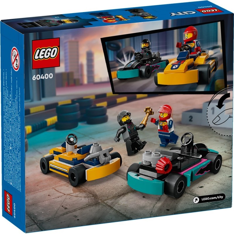 LEGO-60400 Karts y Pilotos de Carreras