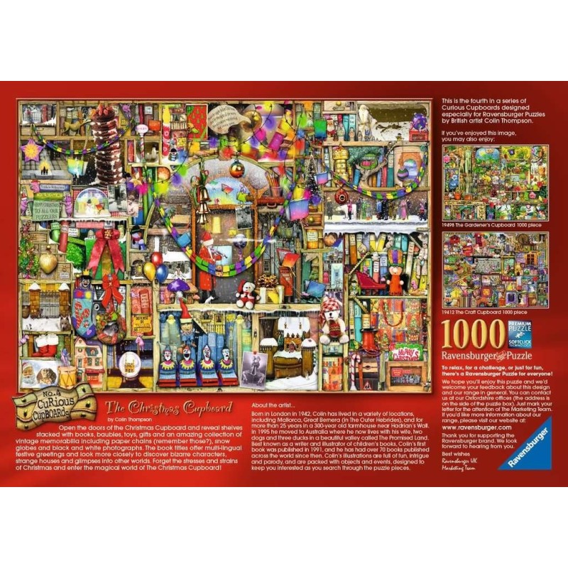 Puzzle 1000 Pz - Christmas Cupboard, Colección Colin Thompson