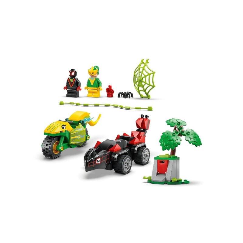 LEGO MARVEL - SPIN Y ELECTRO DUELO DE VEHICULOS DINOSAURIO