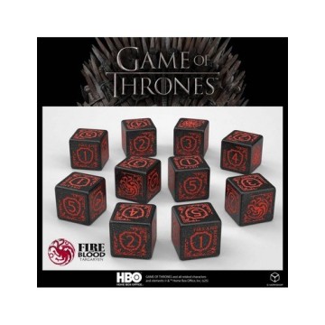 QW DICE SET D6 GAME OF THRONES TARGARYEN (10)