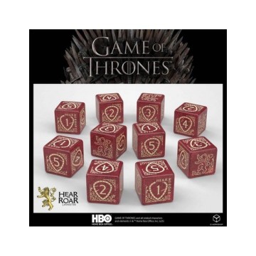 QW DICE SET D6 GAME OF THRONES LANNISTER (10)