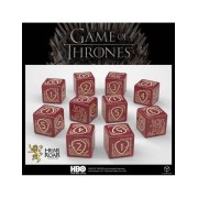 QW DICE SET D6 GAME OF THRONES LANNISTER (10)
