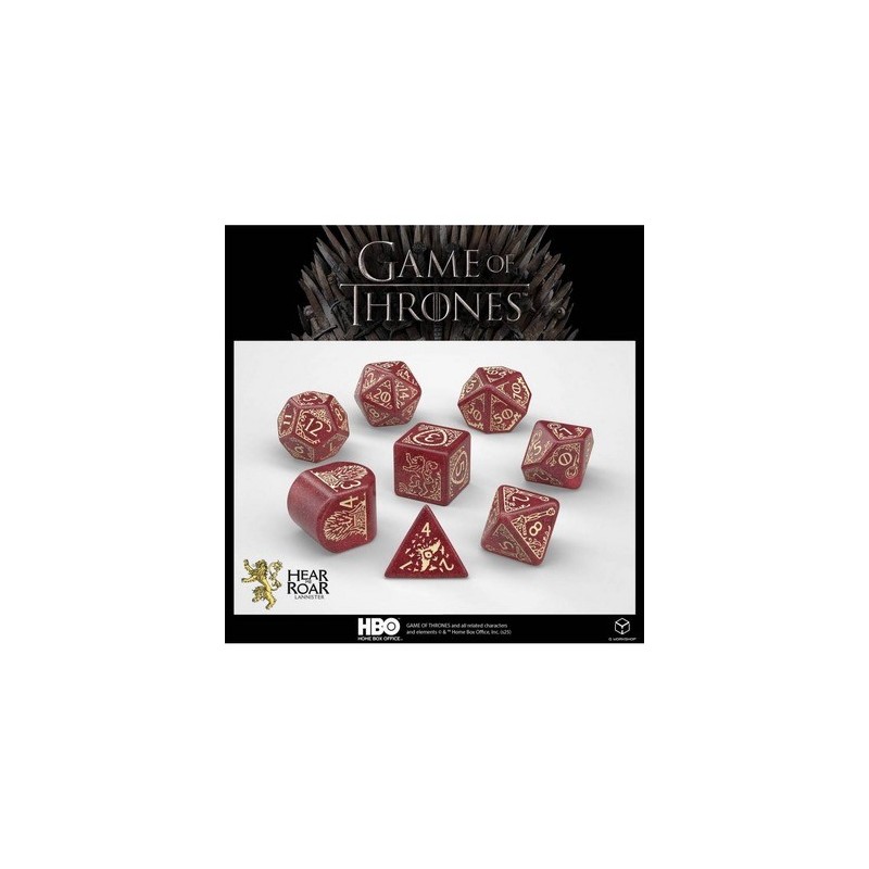 QW DICE SET GAME OF THRONES LANNISTER (7)