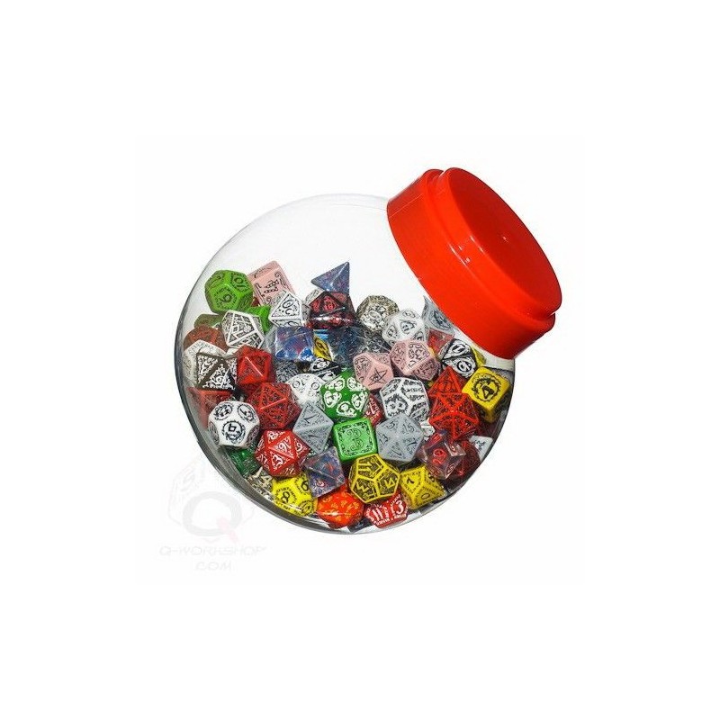 JAR OF DICE WITH D4, D6, D8, D10, D12, D20 (150)