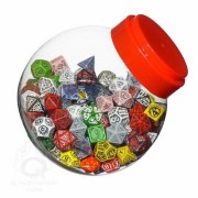 JAR OF DICE WITH D4, D6, D8, D10, D12, D20 (150)