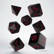 QW DICE: CLASSIC RPG BLACK & RED SET (7)