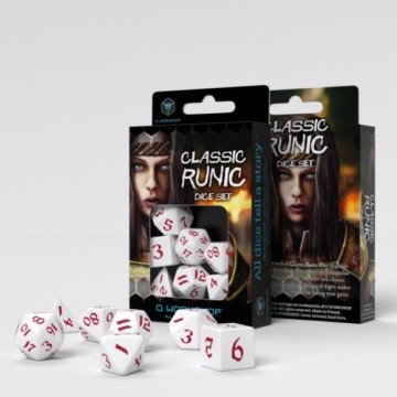 QW DICE SET RUNIC WHITE Y RED (7)