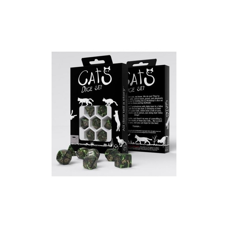 QW PIXEL CAT DICE SET (7)