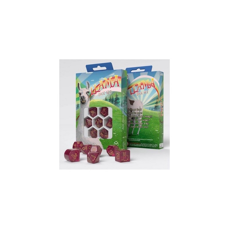 QW PUFFY LLAMA DICE SET (7)