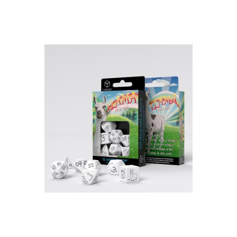 QW SPARKLING LLAMA DICE SET