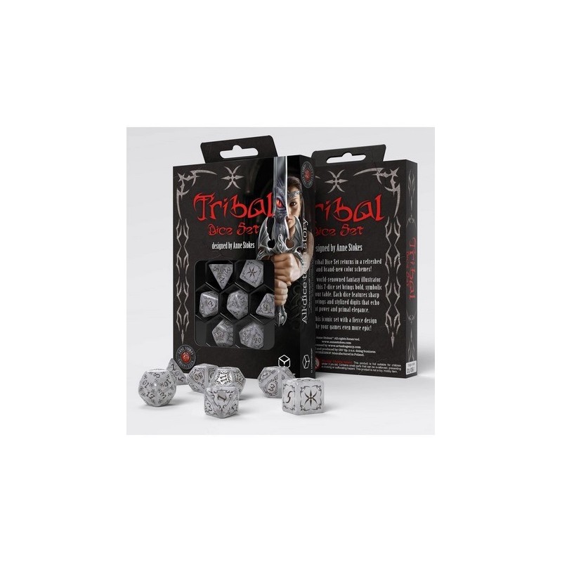 QW DICE TRIBAL SET WHITE PEARL (7)