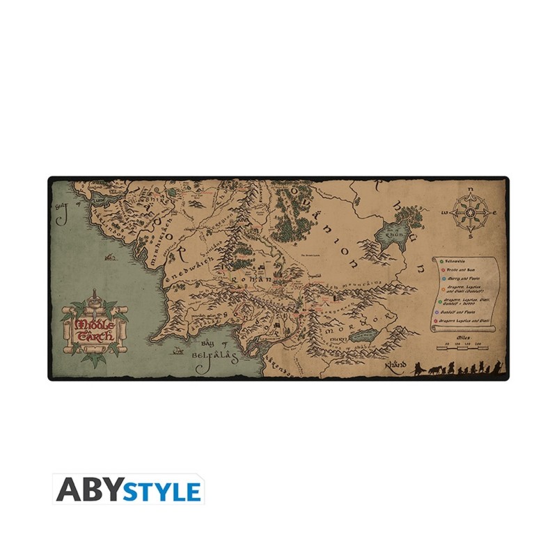 Tapete Extended Size Los viajes de la Comunidad 90x40 El Señor de los Anillos - ABYstyle