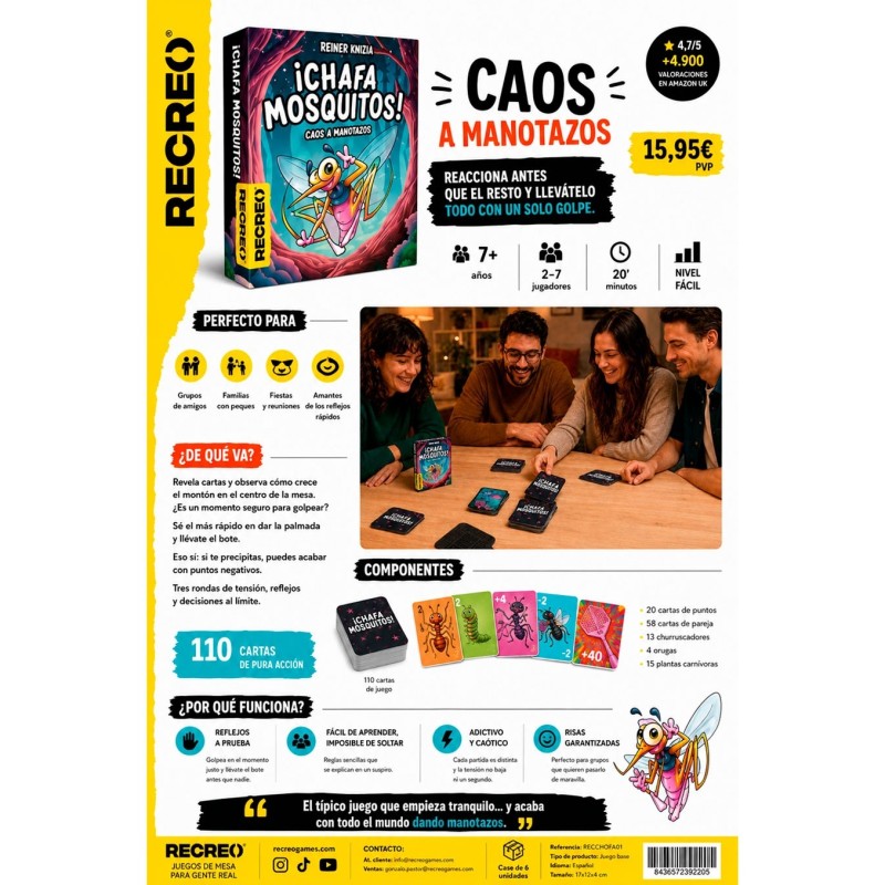 Juego de Mesa Chafamosquitos - Recreo Games