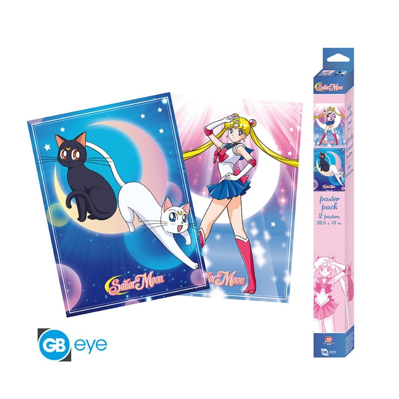 Póster Sailor Moon y los gatos 52x38 Sailor Moon - ABYstyle