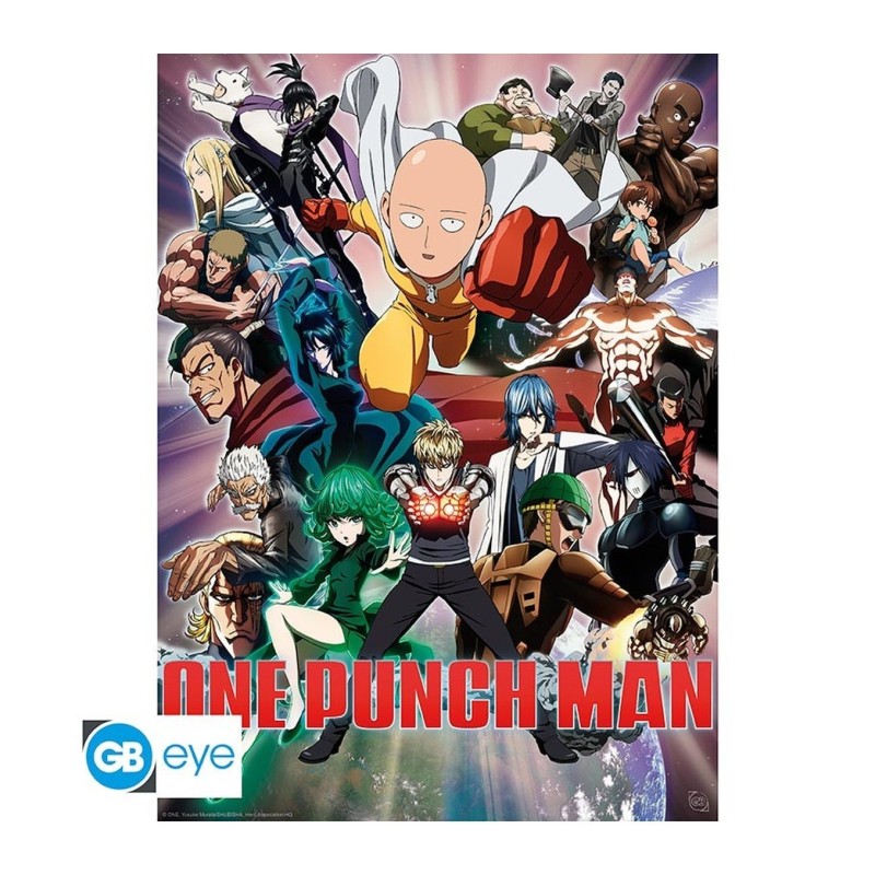 Póster Saitama y Genos 52x38 One Punch Man - ABYstyle