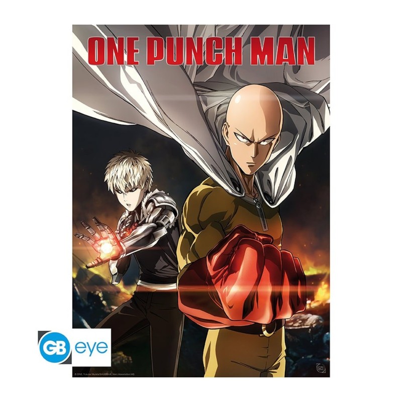 Póster Saitama y Genos 52x38 One Punch Man - ABYstyle