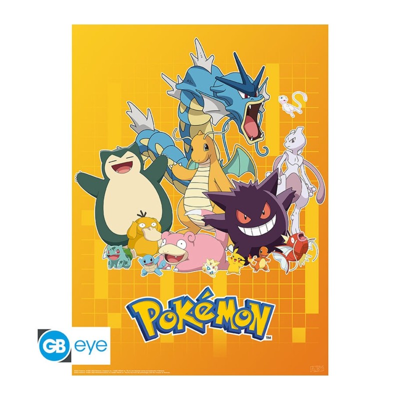 Póster Personajes coloridos 52x38 Pokémon - ABYstyle