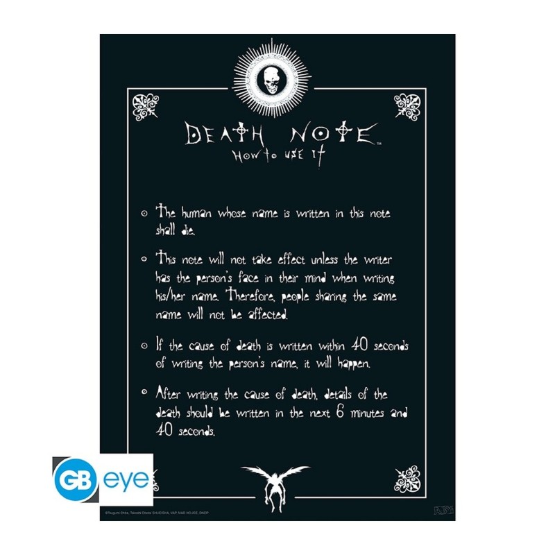 Póster Light y Death Note 52x38 Death Note - ABYstyle