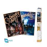 Póster Hogwarts y Callejón Diagon retro 52x38 Harry Potter - ABYstyle