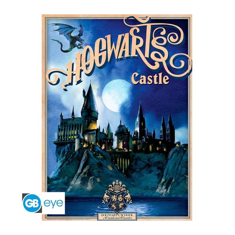 Póster Hogwarts y Callejón Diagon retro 52x38 Harry Potter - ABYstyle