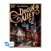 Póster Hogwarts y Callejón Diagon retro 52x38 Harry Potter - ABYstyle