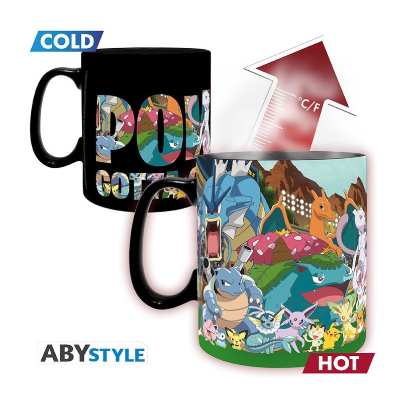 Taza térmica Hazte con todos 460 ml Pokémon - ABYstyle